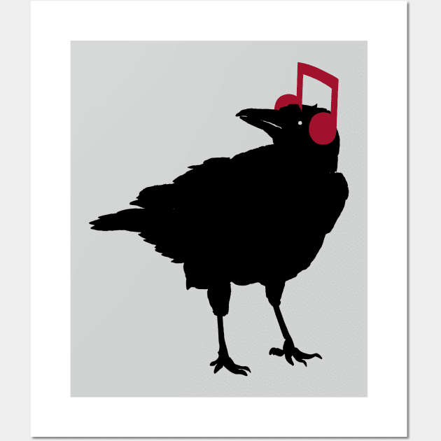 Music Bird Crow Musical Note by Tobe Fonseca Wall Art by Tobe_Fonseca